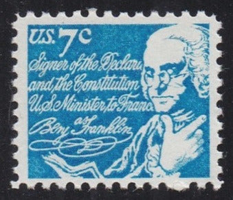 # 1393D (1972) Franklin, DG - Sgl, MNH