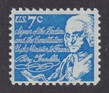 # 1393D (1972) Franklin, SG - Sgl, MNH