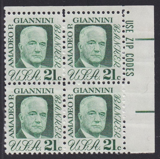 # 1400 (1973) Giannini, Tagged - Zip BK/4, UR, MNH