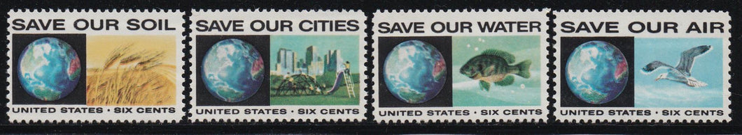 # 1410-13 (1970) Anti-Pollution - Sgls, Set/4, MNH