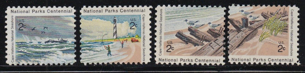 # 1448-51 (1972) Cape Hatteras Lighthouse - Sgls, Set/4, MNH