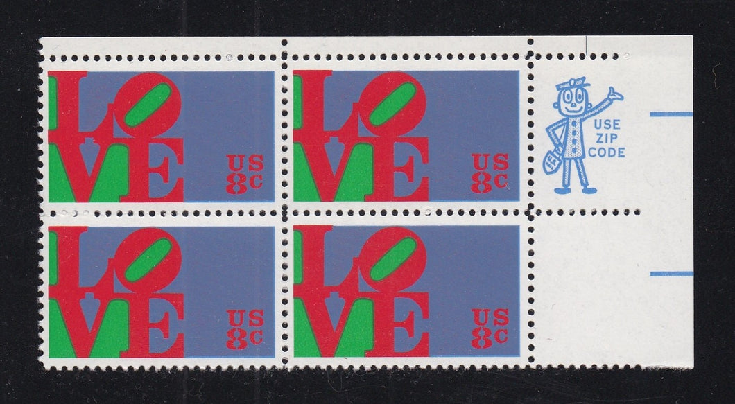 # 1475 (1973) Love - Zip BK/4, UR, MNH