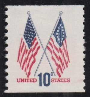 # 1519 (1973) Flags, Tagged - Coil sgl, MNH