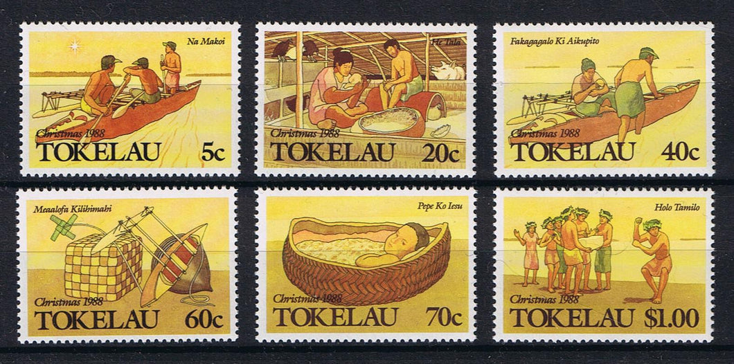 Tokelau # 157-162 (1988) Island Christmas - Sgls, Set/6 MNH