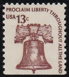 # 1595c (1975) Liberty Bell, DG, OA Tag - Bklt sgl, MNH