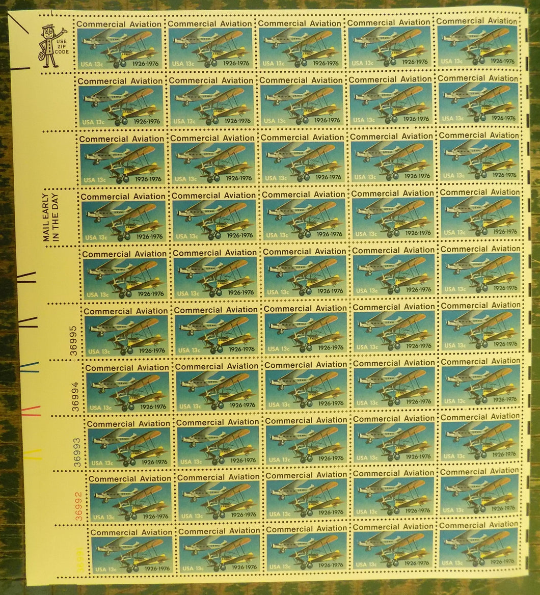 # 1684 (1976) Aviation - Pane, MNH, AT FACE