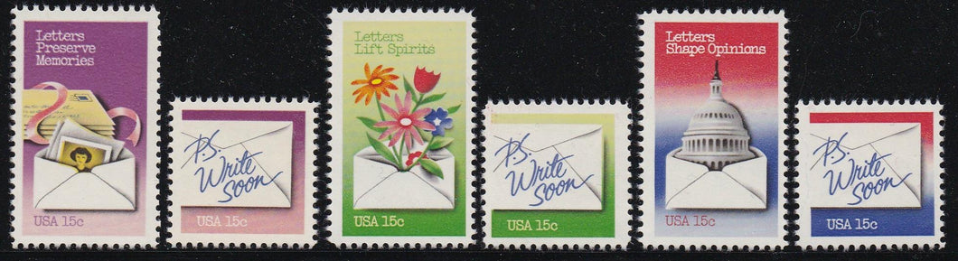 # 1805-10 (1980) Letter Writing - Sgls, Set/6, MNH