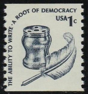 # 1811 (1980) Quill, DG, OA Tag, GP - Coil sgl, MNH