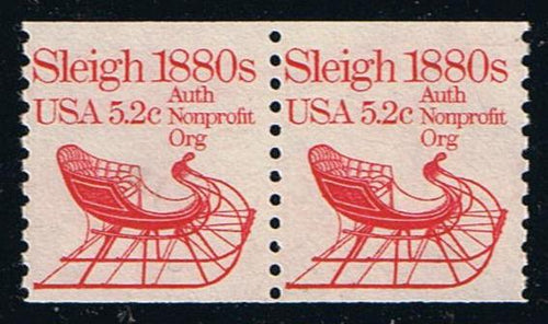 # 1900 (1983) 1880's Sleigh - Coil pr, MNH