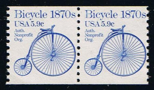 # 1901 (1982) 1870's Bicycle - Coil pr, MNH