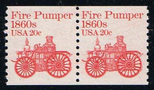 # 1908 (1981) 1860's Fire Pumper - Coil pr, XF MNH