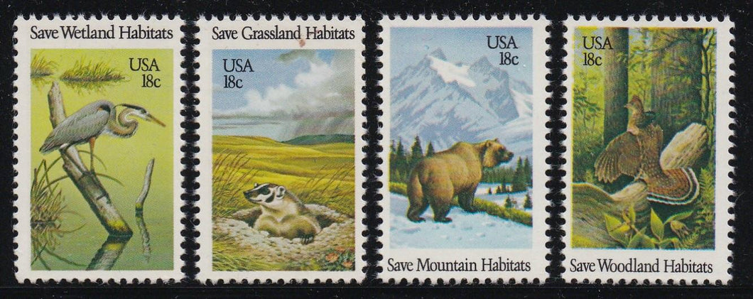 # 1921-24 (1981) Wildlife Habitats - Sgls, Set/4, MNH