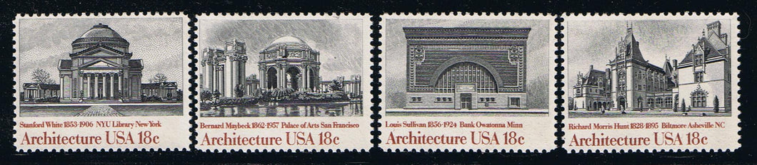 # 1928-31 (1981) Architecture - Sgls, Set/4, MNH