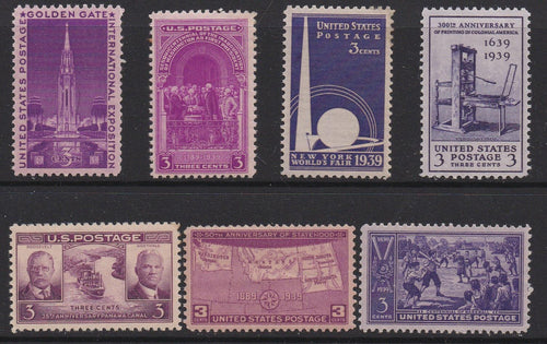 1939 Year Set of Commemorative Postage Stamps