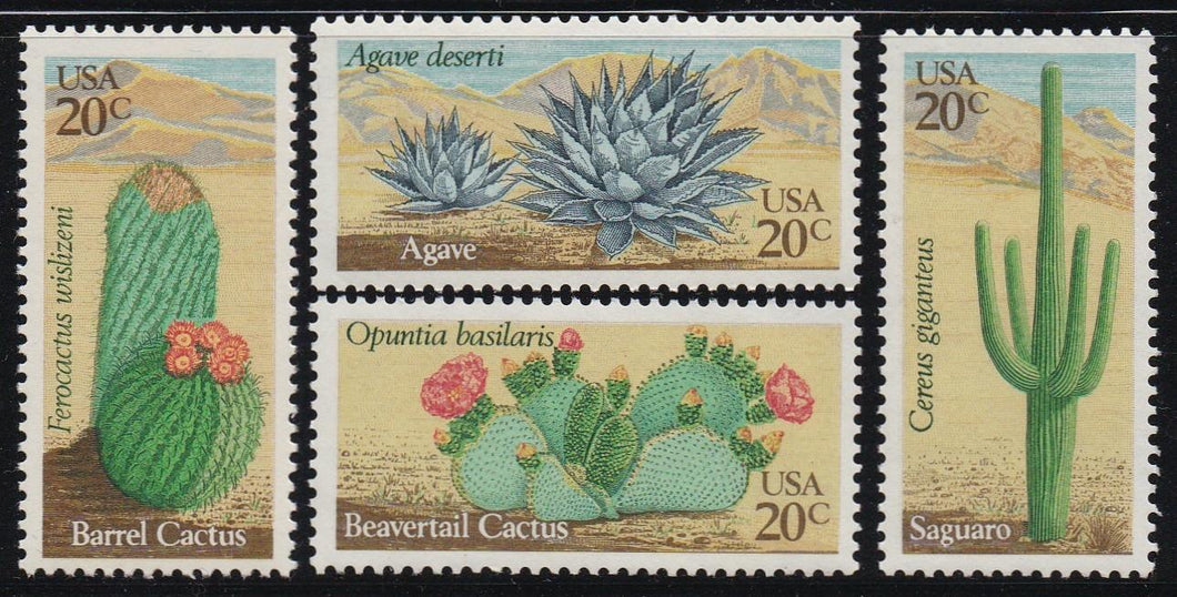 # 1942-45 (1981) Desert Plants - Sgls, Set/4, MNH