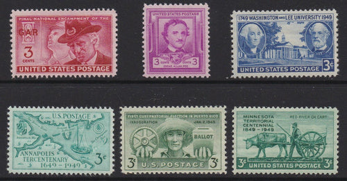 1949 Year Set of Commemorative Postage Stamps