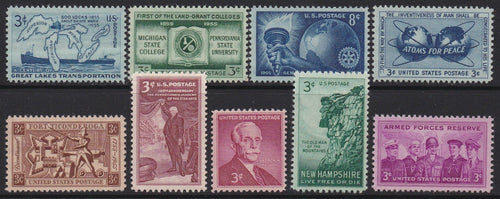 1955 Year Set of Commemorative Postage Stamps