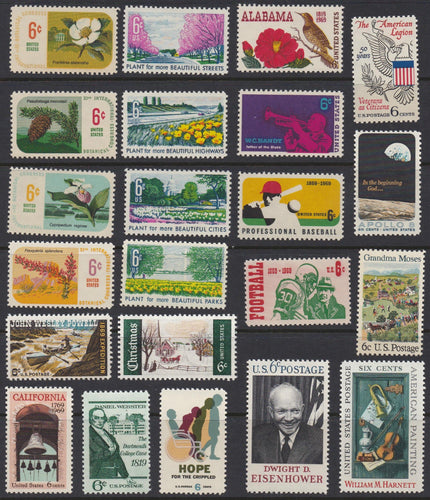 1969 Year Set of Commemorative Postage Stamps - All Singles