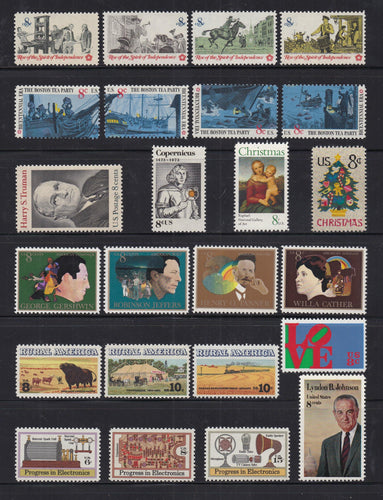 1973 Year Set of Postage Stamps - All Singles