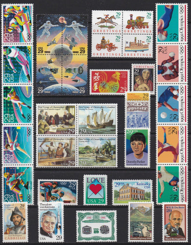 1992 Year Set of Commemorative Postage Stamps - 2700-03 (minerals) in a strip/4