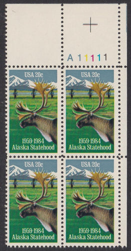 # 2066 (1984) Alaska - PB, UR #A11111, MNH