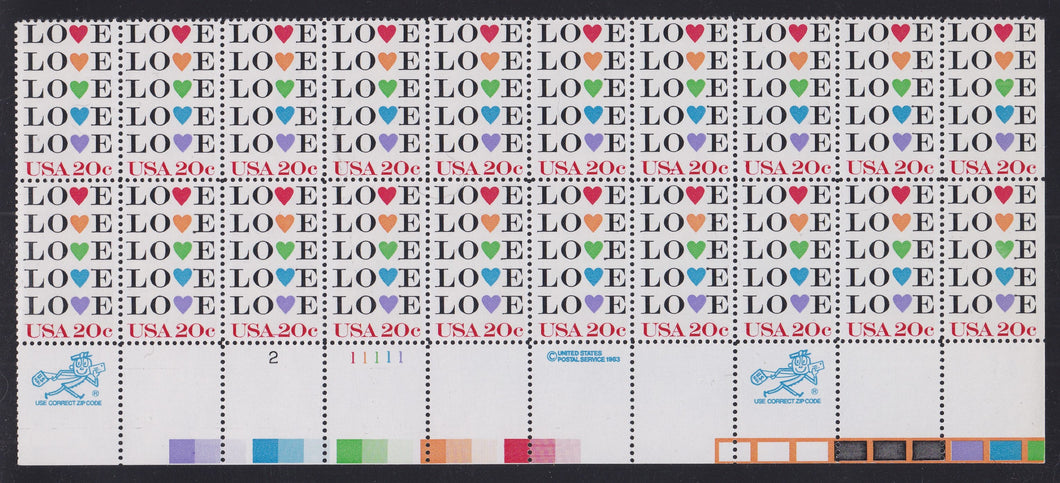 # 2072 (1984) Love - PB, B #11111-2, MNH