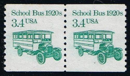 # 2123 (1985) 1920's School Bus - Coil pr, MNH