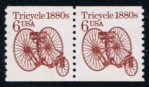 # 2126 (1985) 1880's Tricycle - Coil pr, MNH