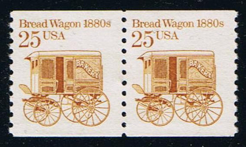 # 2136 (1986) 1880's Breadwagon - Coil pr, MNH