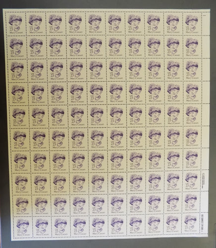 # 2181 (1988) Cassatt, Purple, LB tag, DG, perf 11 - Pane, MNH