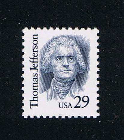 # 2185 (1993) Jefferson, Indigo, SP tag, LGG, perf 11.5 x 11 - Sgl, MNH