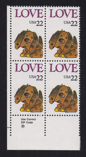 # 2202 (1986) Puppy - Zip BK/4, LL, MNH