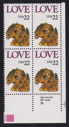 # 2202 (1986) Puppy - Zip BK/4, LR, MNH