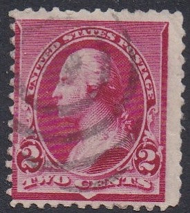 # 220a (1890) Washington - Sgl, Used, Cap on 2 [7]