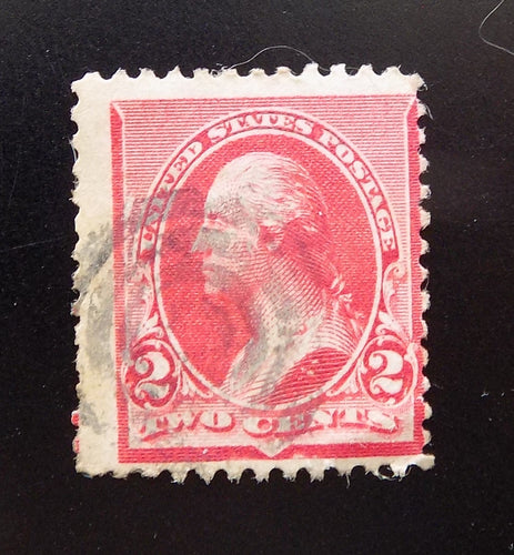 # 220a (1890) Washington - Sgl, Used, Cap on 2 [1]