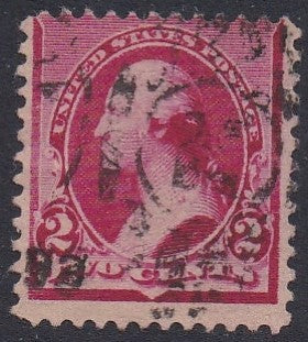 # 220c (1890) Washington - Sgl, Used, Cap on 2's [4]