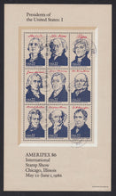 # 2216-19 (1986) Ameripex Presidents - S/S, USED [2]