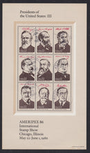 # 2216-19 (1986) Ameripex Presidents - S/S, USED [2]