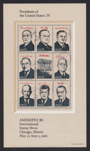 # 2216-19 (1986) Ameripex Presidents - S/S, USED [2]