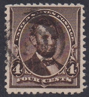 # 222 (1890) Lincoln - Sgl, Used, VF [5]