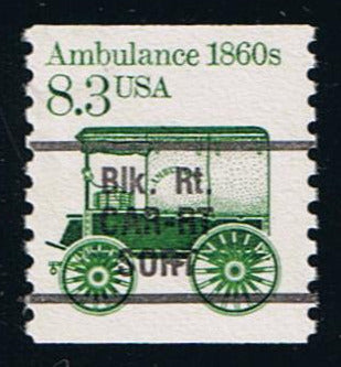 # 2231 (1986) 1860's Ambulance, Precancel - Coil sgl, MNH