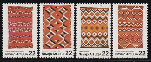 # 2235-38 (1986) Navajo Blankets - Sgls, Set/4, MNH