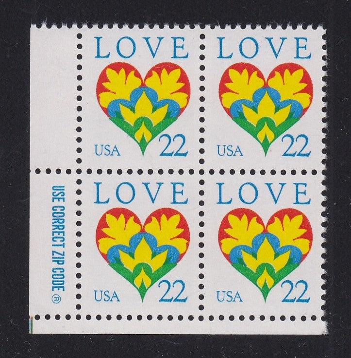 # 2248 (1987) Love - Zip BK/4, LL, MNH