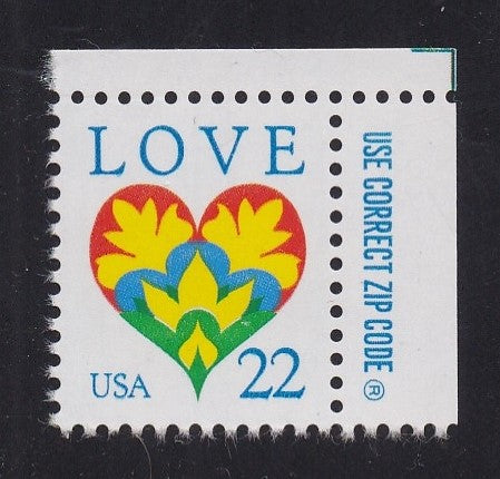 # 2248 (1987) Love - Zip sgl, UR, MNH