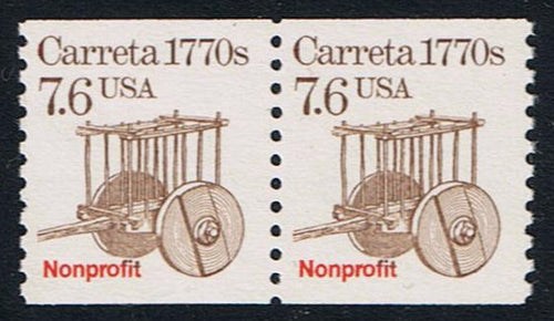 # 2255 (1988) 1770's Carreta, Not Tag - Coil pr, MNH