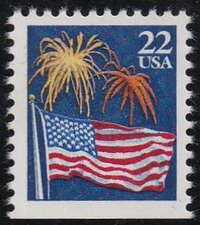 # 2276a (1987) Flag with Fireworks - Bklt sgl, MNH