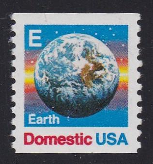 # 2279 (1988) 'E', Earth, Block Tag - Coil sgl, XF MNH