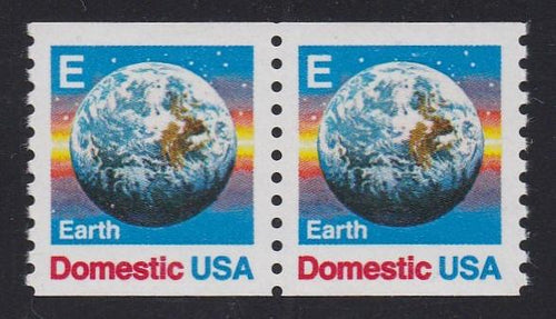 # 2279 (1988) 'E', Earth, Block Tag - Coil pr, XF MNH