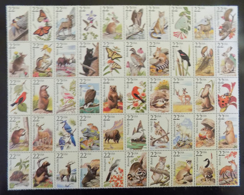 # 2286-2335 (1987) Wildlife - Pane, No Margins, as Sgls, MNH