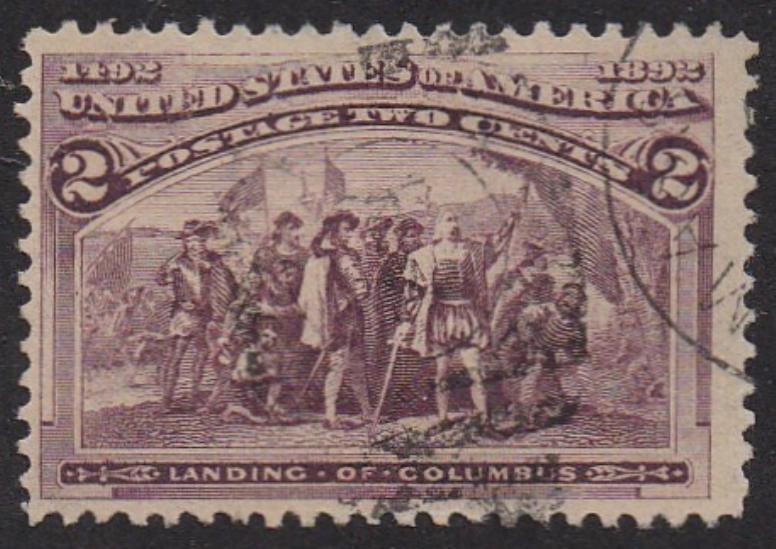 # 231 (1893) Columbus Landing - Sgl, Used [2]